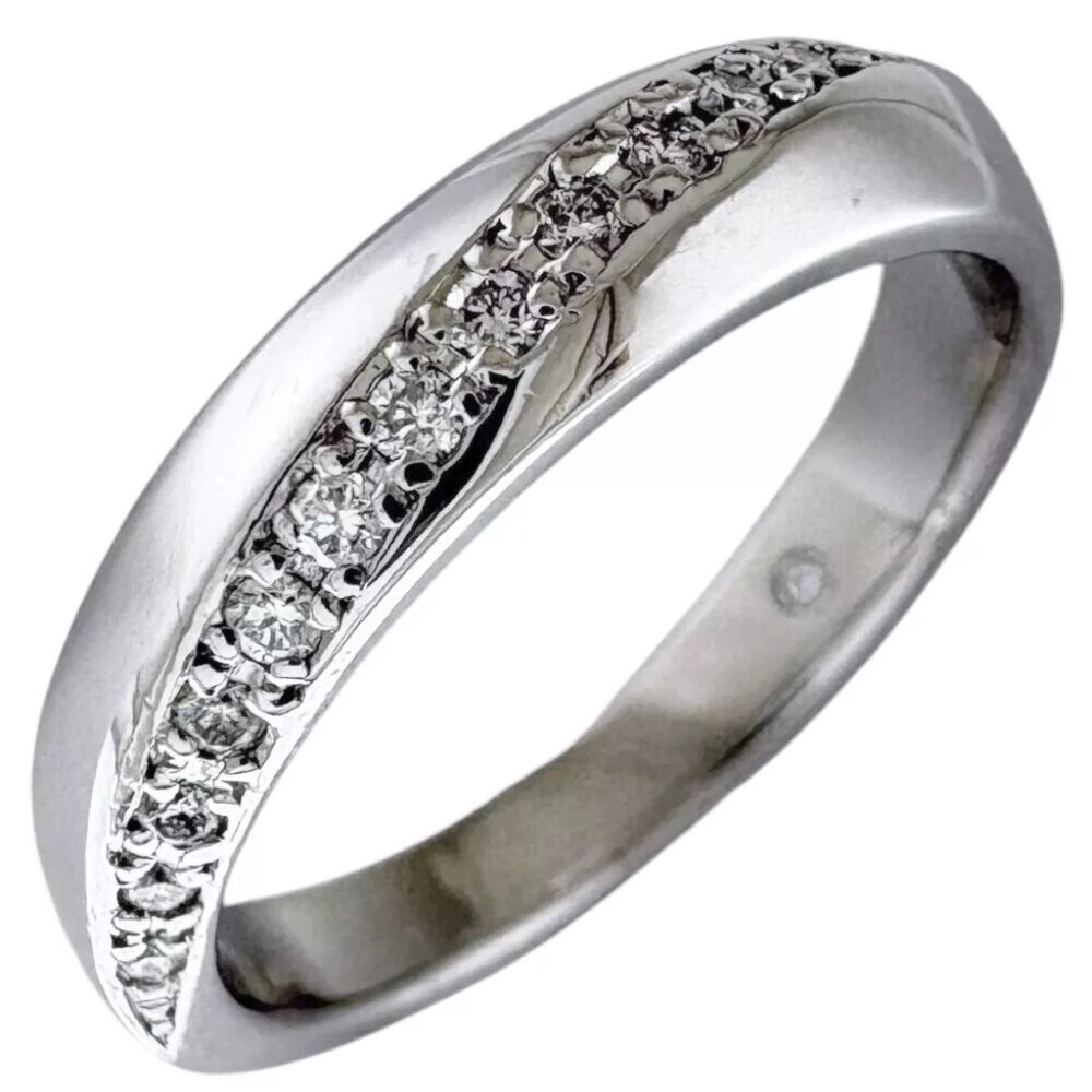 Ponte Vecchio Ring US 4 3/4 EU48 Pt900Platinum diamond 0.14ct used